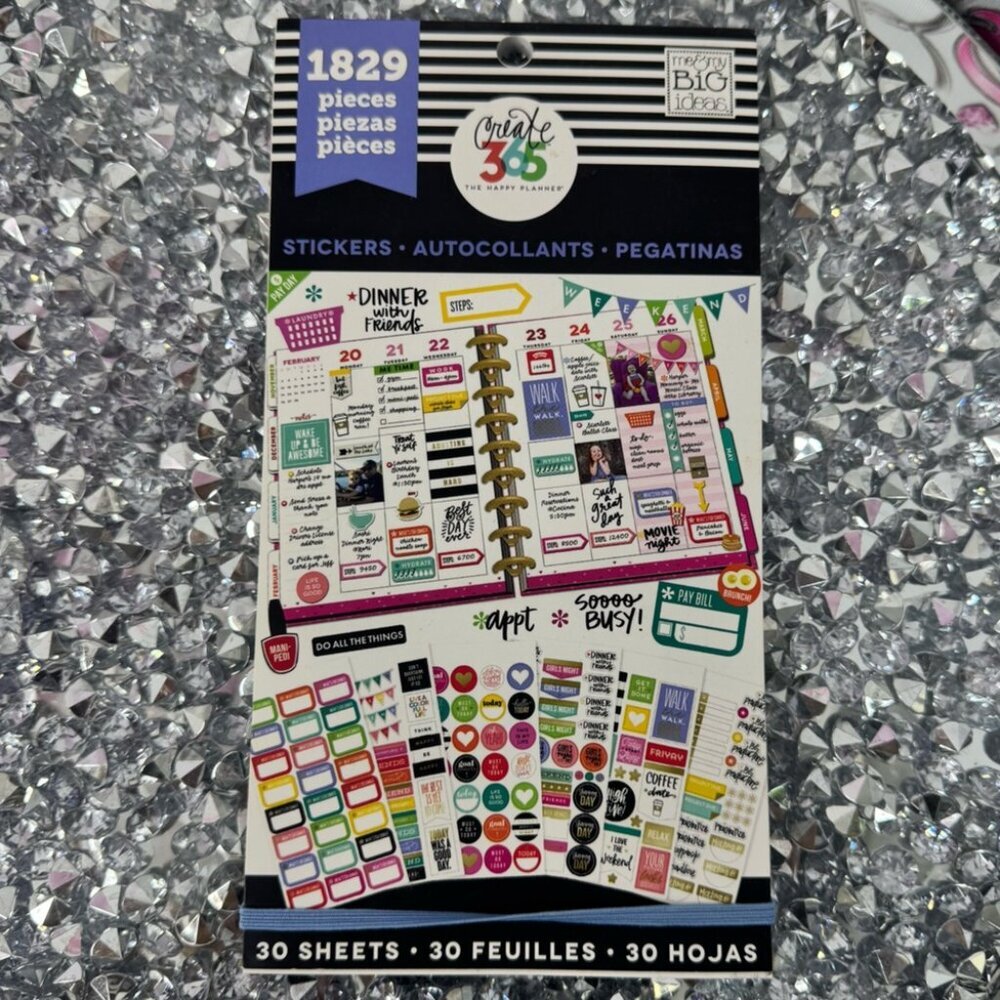1829 pieces stickers 30 sheets Planner Vibrant Sticker Collection sticker